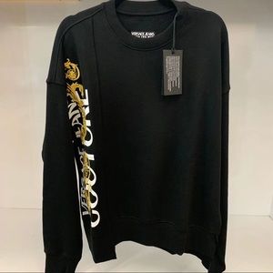 Versace men’s black Baroque Sweatshirt oversized S